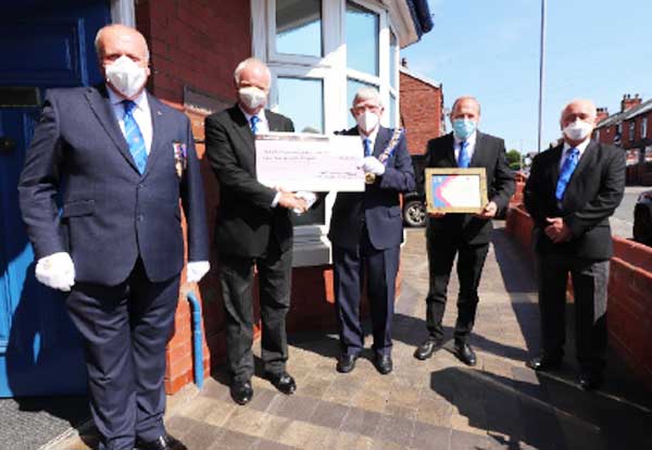 Pictured from left to right, are: David Winder, Vice President of the MCF 2021 Festival, Ian Heyes, Tony Harrison, Andy McClements, Vice Chairman of the WLMCPSS and Mick Wood. Pictured from left to right, are: David Winder, Vice President of the MCF 2021 Festival, Ian Heyes, Tony Harrison, Andy McClements, Vice Chairman of the WLMCPSS and Mick Wood.