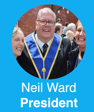 Neil Ward, president of the club. Neil Ward, president of the club.