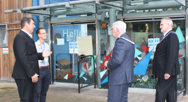 Welcome to the Peace Centre. Pictured from left to right, are: Dave McNicholl, Jamie Patterson, Tony Harrison and Andy Whittle Welcome to the Peace Centre. Pictured from left to right, are: Dave McNicholl, Jamie Patterson, Tony Harrison and Andy Whittle