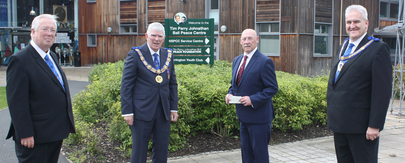 The cheque presentation. Pictured from left to right, are: John Murphy, Tony Harrison, Jim Corcoran and Andy Whittle. The cheque presentation. Pictured from left to right, are: John Murphy, Tony Harrison, Jim Corcoran and Andy Whittle.