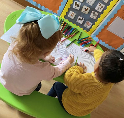Children in the TDAS refuge expressing themselves through art and creative play. Children in the TDAS refuge expressing themselves through art and creative play.
