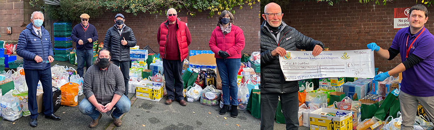 Pictured left: Gladstone Group volunteers. Pictured right: John James (left) presents a cheque to Paul O’Brien Pictured left: Gladstone Group volunteers. Pictured right: John James (left) presents a cheque to Paul O’Brien