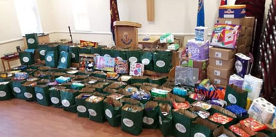 Delivery to the Salvation Army in Prescot.