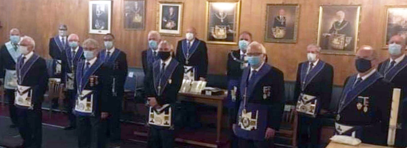 The lodge members at the September 2020 meeting. The lodge members at the September 2020 meeting.