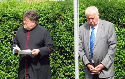 Rev. Canon John Hall (left) and Rodney Greenall. Rev. Canon John Hall (left) and Rodney Greenall.