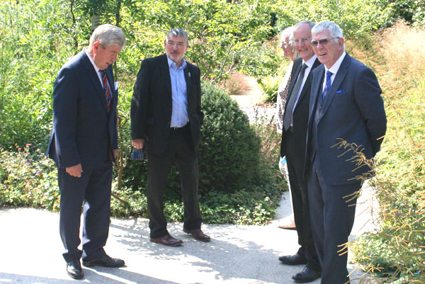 Pictured from left to right, are: Sir David Trippier, Tony Collier (Maggie’s Ambassador), Ruth Tobi, Simon Palfreyman and Tony Harrison. Pictured from left to right, are: Sir David Trippier, Tony Collier (Maggie’s Ambassador), Ruth Tobi, Simon Palfreyman and Tony Harrison.