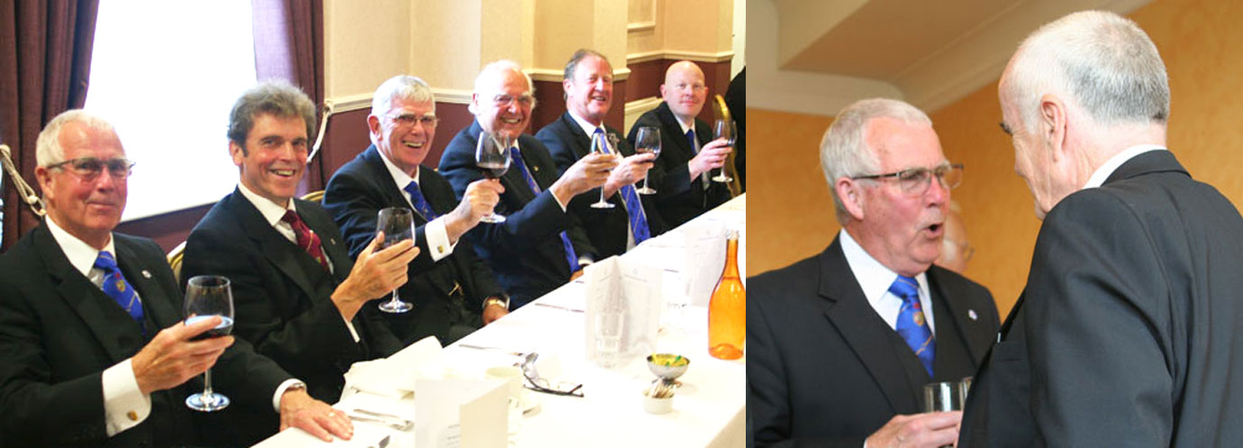 Pictured left from left to right, are: Geoffrey Porter, Mike Threlfall, Tony Harrison, David Ogden, Peter Broadley and Malcolm Bell. Pictured right: Geoffrey Porter (left) and Patrick Walsh. Pictured left from left to right, are: Geoffrey Porter, Mike Threlfall, Tony Harrison, David Ogden, Peter Broadley and Malcolm Bell. Pictured right: Geoffrey Porter (left) and Patrick Walsh.