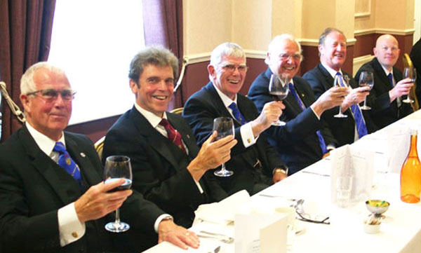 Dinner at the Pillars Restaurant. Pictured from left to right, are: Geoffrey Porter, Mike Threlfall, Tony Harrison, David Ogden, Peter Broadley and Malcolm Bell. Dinner at the Pillars Restaurant. Pictured from left to right, are: Geoffrey Porter, Mike Threlfall, Tony Harrison, David Ogden, Peter Broadley and Malcolm Bell.