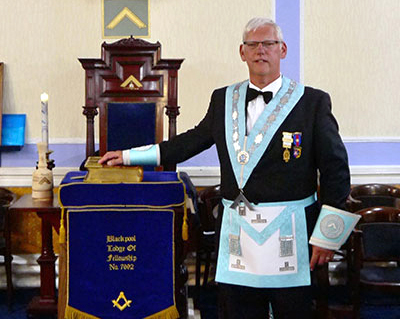 Newly installed master of the lodge Neil Higgins.