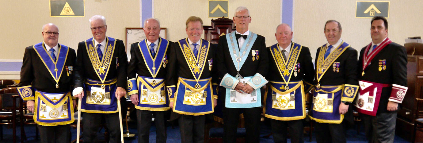 Pictured from left to right, are: Jim Harper, Geoff Pritchard, David Cook, Kevin Poynton, Neil Higgins, Harry Cox, John Turpin and Michael Tax.