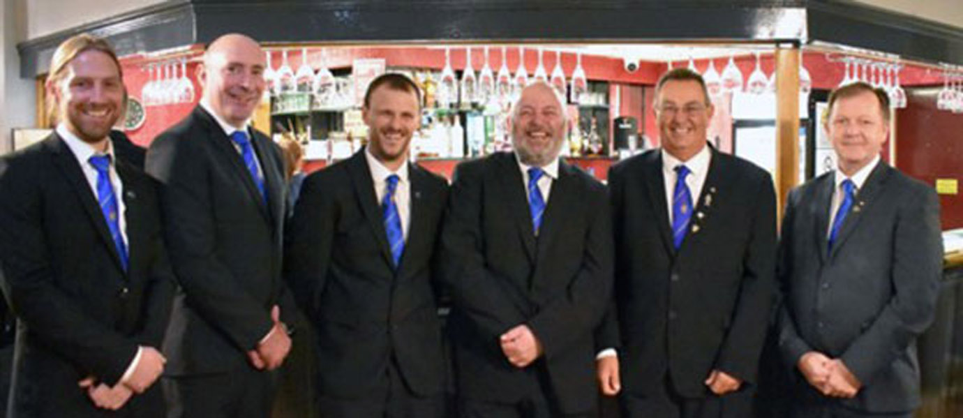 Pictured from left to right, are: Martin McFall, Paul Williams, Brett Newsham, Chris Woodburn, Allan Whittaker and David Hughes
