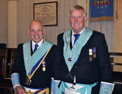 David Smith (left) with his installing master Martin Rigby.