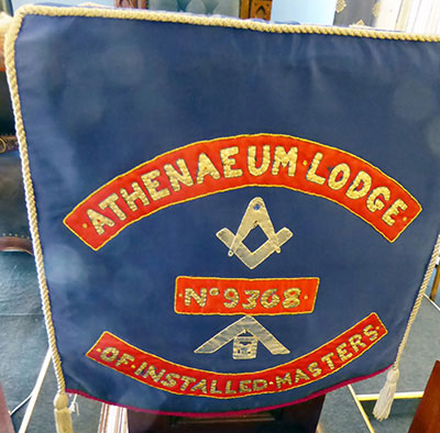 Athenaeum Lodge of Installed Masters lodge banner.
