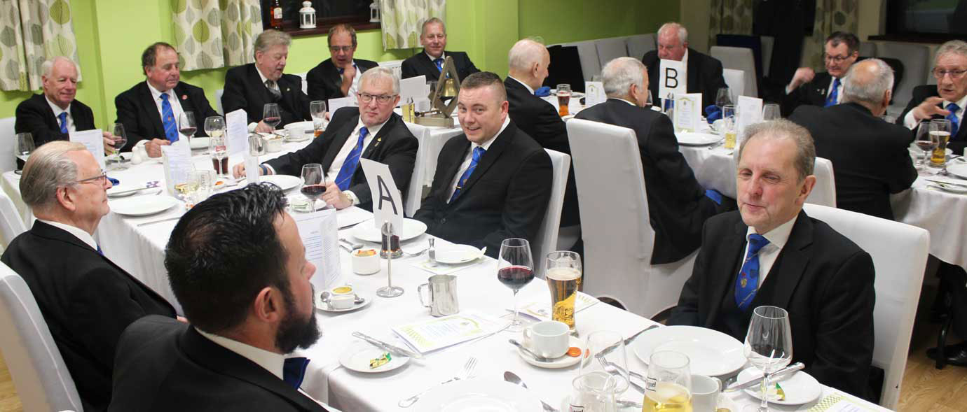 A great time had by all as they enjoyed the four course meal at the festive board.