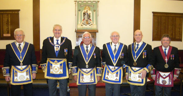 Brian (third from the left) with some of the brethren who came to support him.