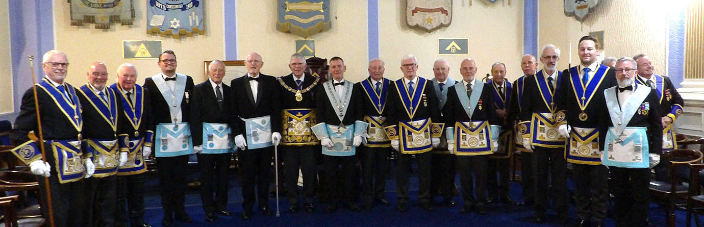 Tony with members of Rectitude Lodge of Blackpool.