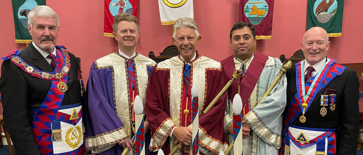 Pictured from left to right, are: Paul Renton, Ian Booth, Peter Booth, Mayur Jagatia and Peter Allen.