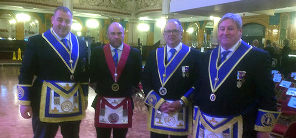 Pictured from left to right, are: Lancaster Group Deputy Chairman Scott Devine, Carl Horrax, Andrew Keith and Lancaster Group Chairman Neil McGill.