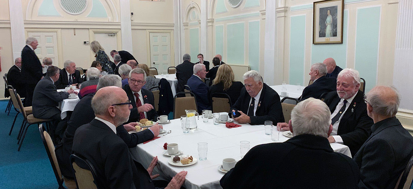 Refreshments served, but still talking. Refreshments served, but still talking.