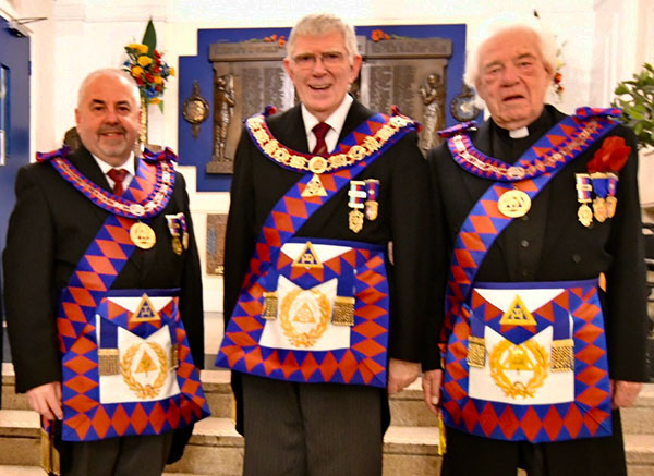 Pictured from left to right, are: Chris Butterfield, Tony Harrison and Rev Godfrey Hirst.
