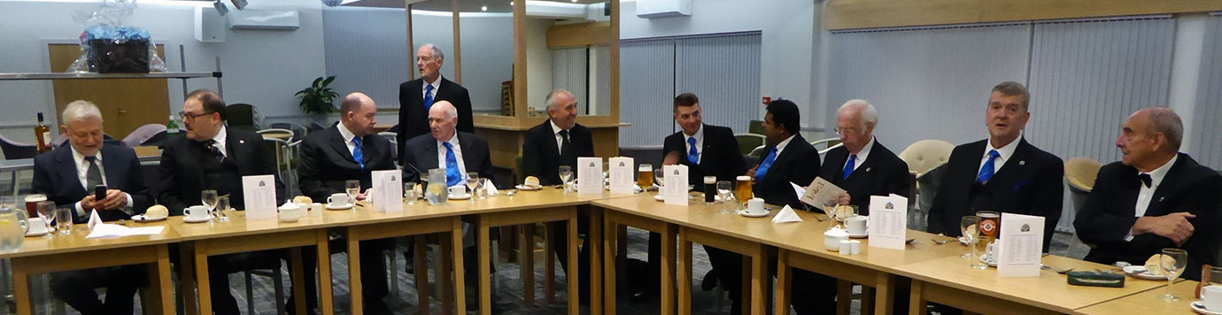 Brethren at the festive board. Brethren at the festive board.