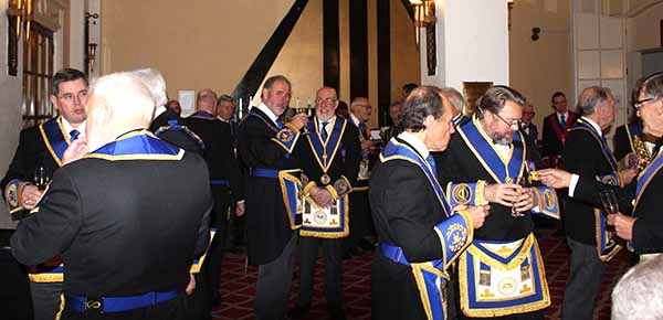 Guests mingle at the pre-drink’s reception at Liverpool Mercantile Lodge centenary. Guests mingle at the pre-drink’s reception at Liverpool Mercantile Lodge centenary.