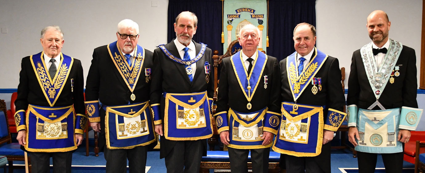 Pictured: from left to right, are: Ron Elliott, Brian Cunliffe, Frank Umbers, David Gornall, Graham Chambers and David Lyons.