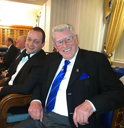 Tom (left) with father-in-law Martyn. Tom (left) with father-in-law Martyn.