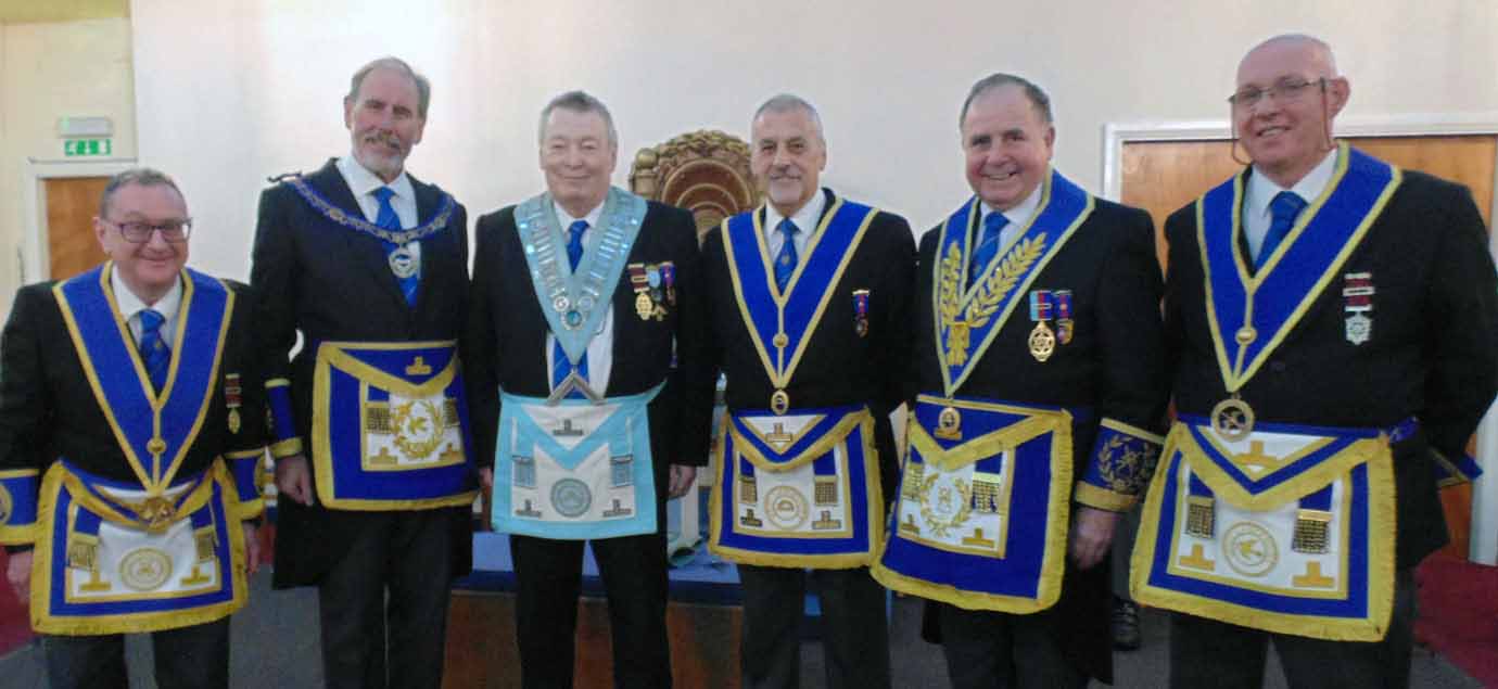Pictured from left to right, are: Rory Green, Frank Umbers, Anthony Prior, Alistair Frew, Graham Chambers and Stephen Oliver.