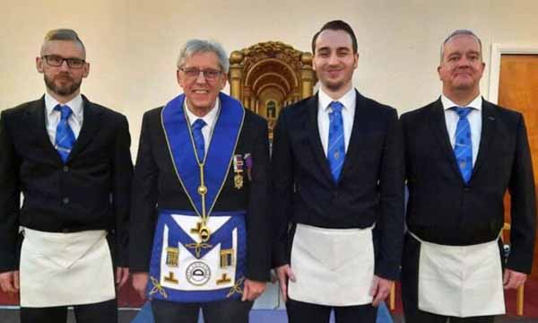 Pictured from left to right, are: Alexander Sharp, John Wootton, Thomas Birtles and Geoff Williams after the ceremony Pictured from left to right, are: Alexander Sharp, John Wootton, Thomas Birtles and Geoff Williams after the ceremony