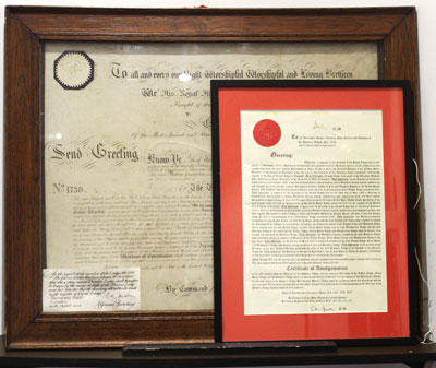 Lodge warrant and centenary warrant Lodge warrant and centenary warrant