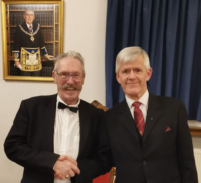 Randal Boyd (left) thanks Ian Ward for an excellent ceremony. Randal Boyd (left) thanks Ian Ward for an excellent ceremony.