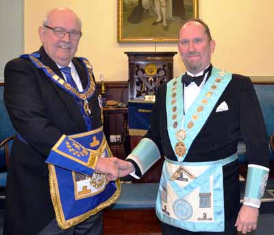 Philip Gunning with Mike Pilkington. Philip Gunning with Mike Pilkington.