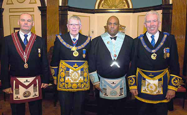 At Everton Lodge. Pictured from left to right, are: Andy Chatterton, Tony Harrison, Ian Haynes and Mark Matthews.