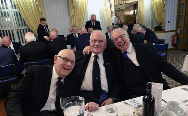 Just some of the distinguished brethren who turned out in force. Pictured from left to right, are: Laurie McCornick, Tom Inman and Colin Goodwin. Just some of the distinguished brethren who turned out in force. Pictured from left to right, are: Laurie McCornick, Tom Inman and Colin Goodwin.