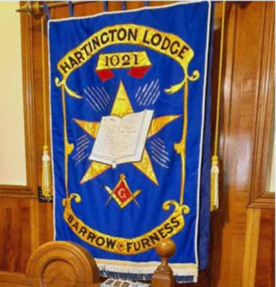 Hartington Lodge’s banner. Hartington Lodge’s banner.