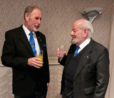 Frank Umbers (left) and the celebrant Dave Smith Frank Umbers (left) and the celebrant Dave Smith