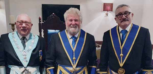 Pictured from left to right, are: The WM John Radford, Frank Cook and John Rimmer.