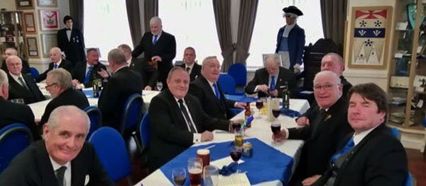 Brethren enjoying the festive board. Brethren enjoying the festive board.