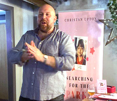 Chris Upton launches Searching for the Sparkle. Chris Upton launches Searching for the Sparkle.