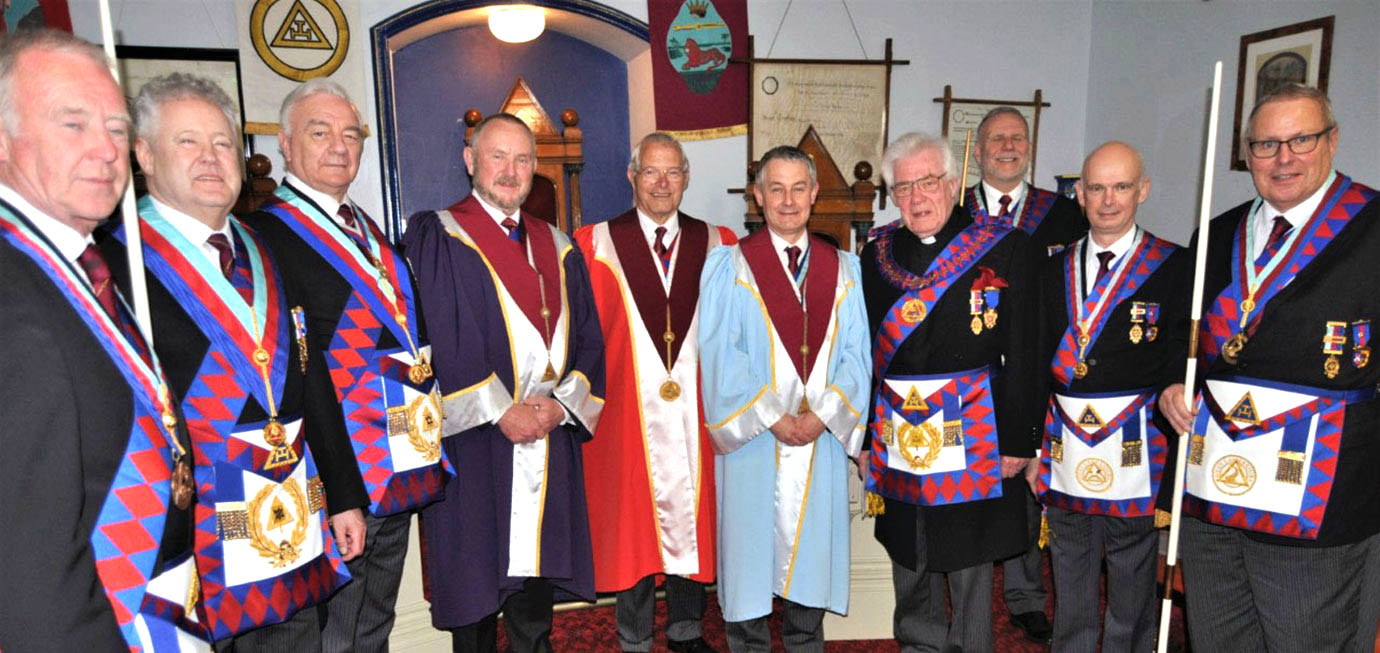 Pictured from left to right, are: Alan Hilton, Peter Schofield, Barrie Crossley, John Martin, Chris Band, Dave Ozanne, Rev Canon Godfrey Hirst, Barry Fitzgerald, Alan Pattinson and Chris Brown.