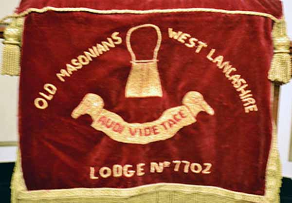 Cushion of Old Masonians West Lancashire Lodge.