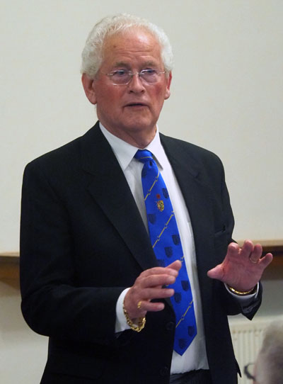 Mike Goodwin proposing the toast to Mike Notman’s health. Mike Goodwin proposing the toast to Mike Notman’s health.