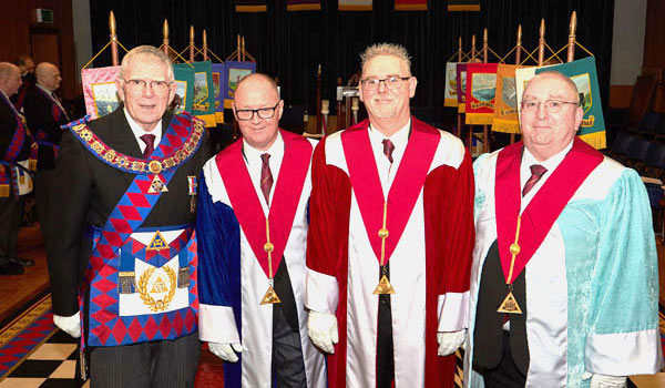 At Makerfield Chapter, pictured from left to right, are: Tony Harrison, John Thompson, Wayne Barnes and David Eccles.