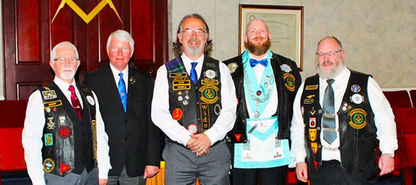 Garry Hacking (second right) with some of the ‘Widows Sons’. Garry Hacking (second right) with some of the ‘Widows Sons’.