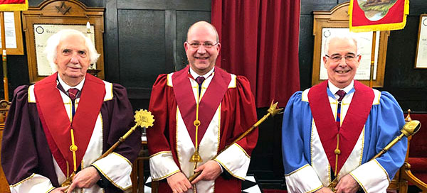 Pictured from left to right, are: Geoffrey Wilman, Stuart Bateson and Malcolm Brown.