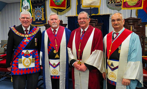 Pictured from left to right, are: Tony Harrison together with the three principals, Peter Bracegirdle, Steve Willingham and Shaun Haynes.