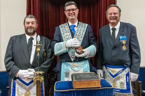 Pictured from left to right, are: Richie Davidson (Jordan Lodge), Anthony Coviello-Blinn and Shaun Flanagan (Ascendus Lodge) from Massachusetts.