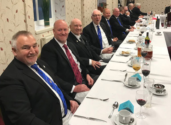 Top table diners at the last meeting of Northcliffe Lodge.