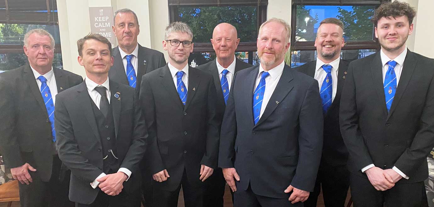 Pictured from left to right, are the new members: Ian Pye, Jordan Delaney, Michael Atherton, Alex Sharp, Paul Kay, Nigel Pye, Tristan Thorpe (joining in October) and Zac Lewis. 